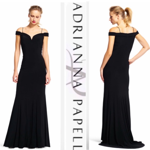Adrianna Papell Dresses & Skirts - Adrianna Papell Jersey off shoulder mermaid dress